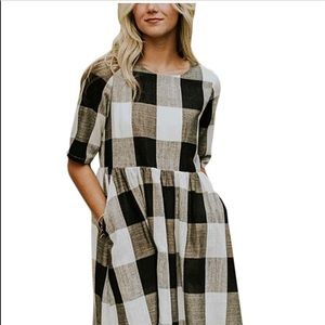 Dress plaid black
